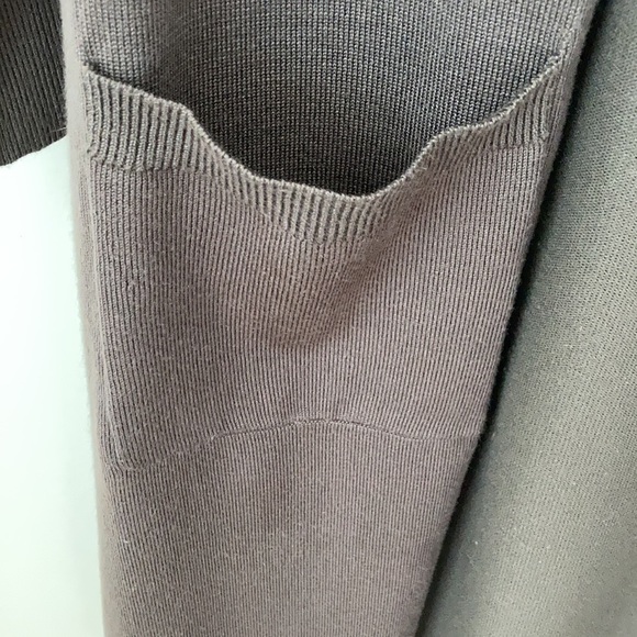 Long Open Cardigan Light Sweater in Olive Green - Picture 10 of 10